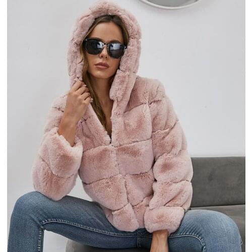 Faroonee Pink Fur Coats