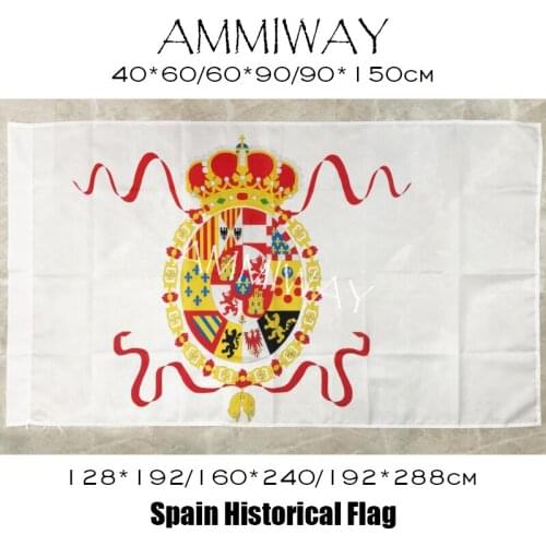 AMMIWAY Any Size Flag of Spain 1760-1785 Spanish World National Country Single or Double Sided Flags and Banners