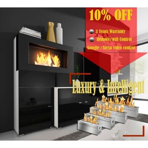 Inno-Fire 72 inch intelligent smart home decor electric chimeneas de bioetanol decorativas