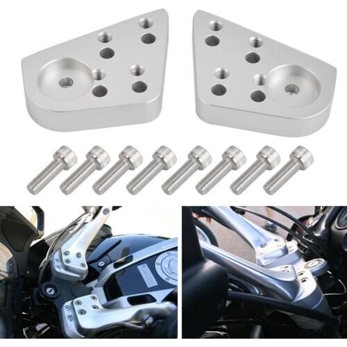 19mm Height Handlebar Riser Mounting Clamp Kit fit for R1100RT 1994-2001 R1150RT 2001-2003, Silver Protective Anodizing Surface