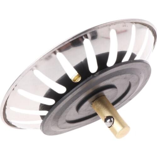 Kitchen Stainless Steel Basin Drain Dopant Sink Strainer Basket Waste Filter R9JF