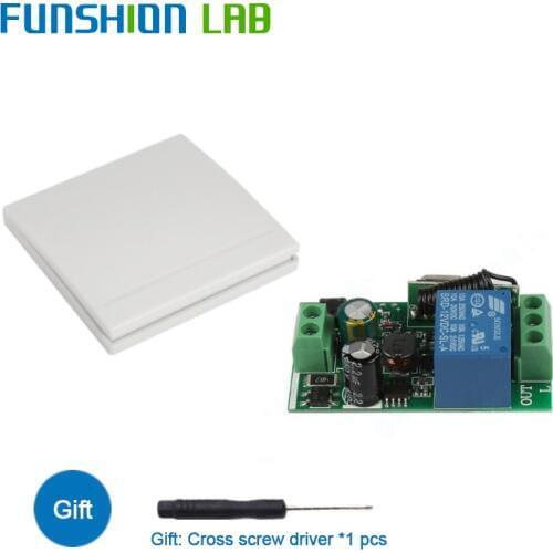 FUNSHION 433MHZ 86 Wall Panel Wireless Remote Control Transmitter 1 2 3 Button RF Switch For Light Lamp Bulb Home Living Room