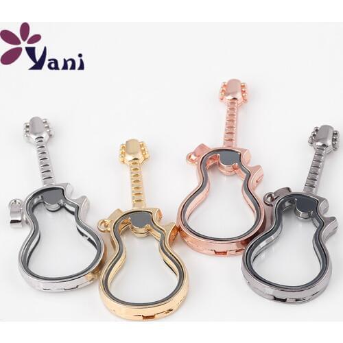 New Fashion Style 10pcs/Lot Guitar Magnetic Floating Locket Pendant With Chain Free Shipping