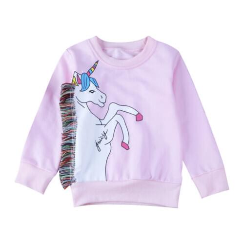 Toddler Kids Babys Girls Clothes Long Sleeeve O-Neck Sweat Shirt Hoodies Casual Warm Sweaters T-shirt Kid Baby Girl Clothes