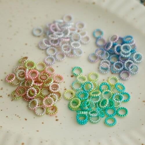 Retro Showa Acrylic Round Peas Circle DIY Handmade Jewelry Accessories Earring Pendant Material