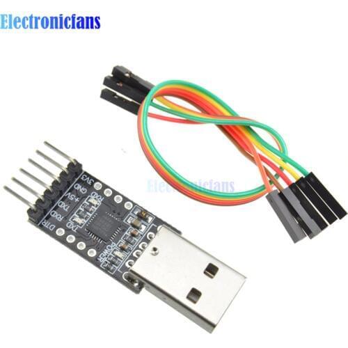 CP2102 USB 2.0 To UART TTL 6PIN Module Serial Converter With Dupont Cables Support Windows 2000/XP OS9 Linux 2.40 For Arduino