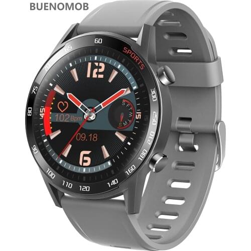 BUENOMOB Man Women Smart Watch Color Screen 1.3 Inch Bluetooth Android IOS Magnetic Charging Health Monitoring Pink SmartWatch