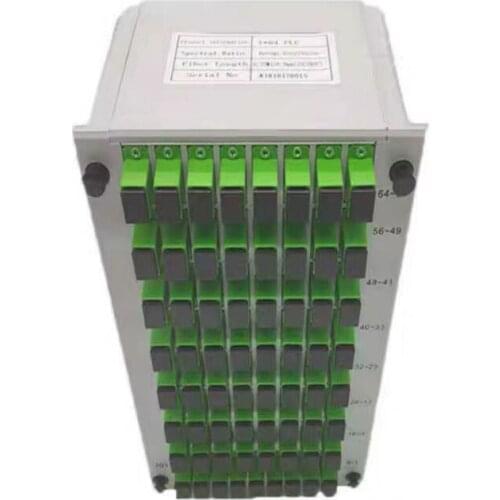 2PCS 1x64 Fiber Optical PLC Splitter 1:64 64 port LGX Box Cassette Card Inserting SC/APC or SC UPC PLC splitter Module