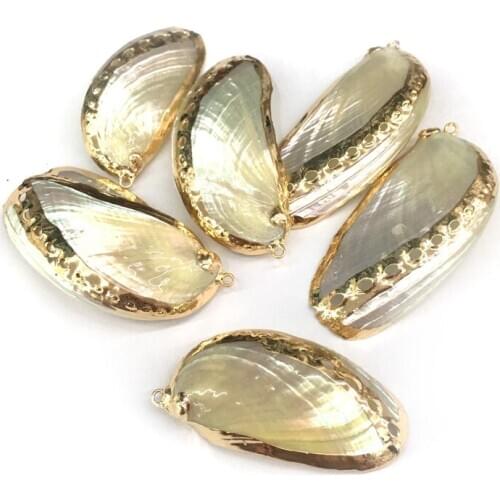 High Quality Natural Abalone Shells Pendants Necklace Charms for Jewelry Making Necklaces Accessories