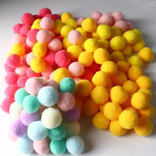 25mm High Elastic Color Plush Ball Diy Childrens Educational Toys Kindergarten Creative Homemade Handicraft Material Accessorie