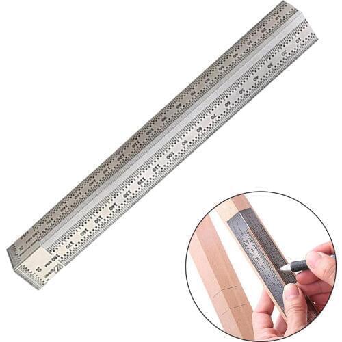 180mm High Precision Scale T-hole Ruler Stainless Steel Woodworking Marking Wire Gauge Carpenter Measuring Tools