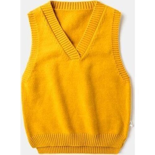 2 3 4 5 6 Years Toddler Baby Vest High Quality V-neck Knitting Kids Waistcoat Vest for Boys Girls Clothing Autumn New Arrival