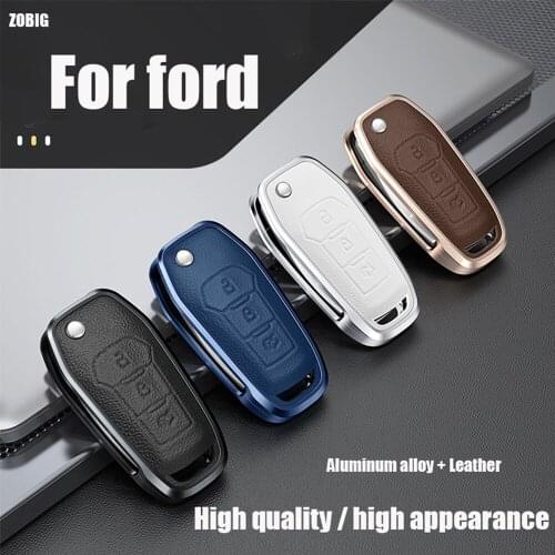 ZOBIG 2 3 Buttons flip Remote Key Fob case Cover for Ford F150 F250 Focus 3 Escort Kuga Everest Fiesta Mustang Edge MKV Fusion