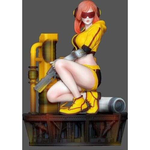 1/18 60mm Resin Model Kits Girl Warrior Figure Unpainted No Color RW-305