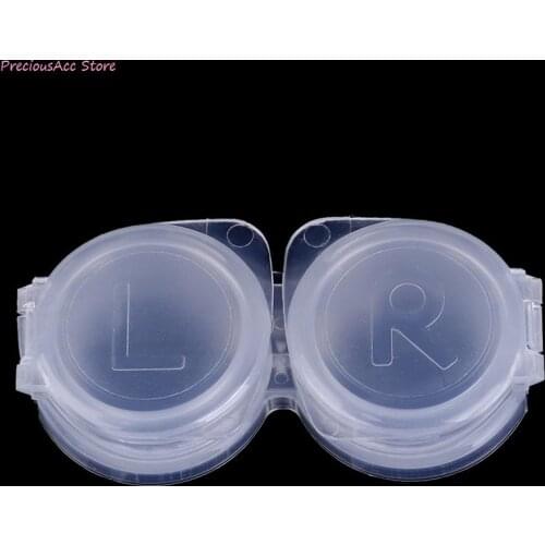 1 Set Transparent Clear L+R Contact Lens Case Contact Lenses Container Material Box Portable Protector Holder Accessories