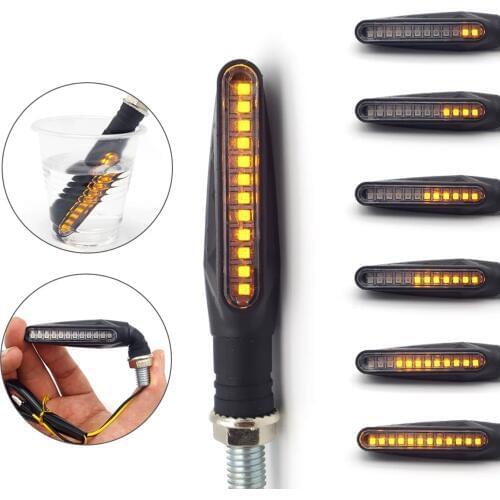 2 pairs of 4 flashing motorcycle turn signal LEDs For ducati monster s4r kawasaki ninja 250r yamaha tracer 900 gt