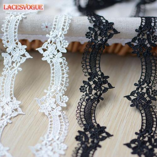 14yards 3cm Embroidery lace ribbon Necklace material DIY patchwork Dress edge Garment needlework sewing accessories 579