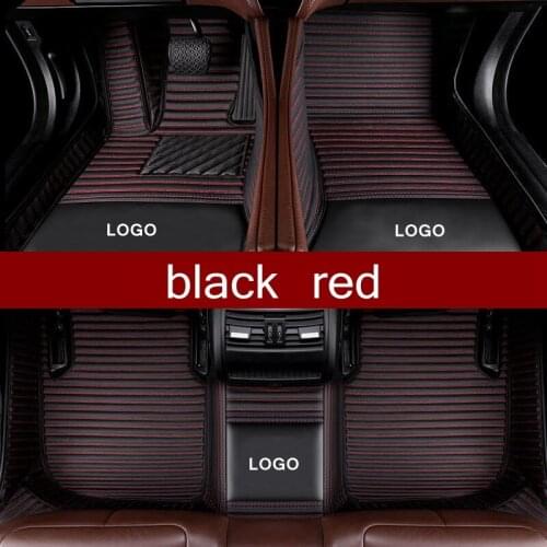 Car Floor Mats for Toyota Tundra 1th 2000-2006 Leather Waterproof Non-Slip Automobile Carpet Cover Foot Pads Car Accessories
