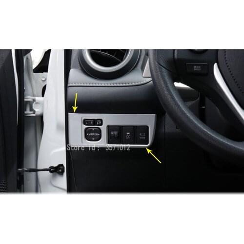 Car Detector Stick Styling ABS Chrome Front Head Fog Light Switch Button Trim Frame Lamp 1pcs For Toyota RAV4 2016 2017 2018