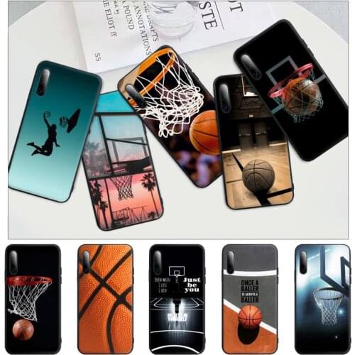Basketball Basket Black Silicone Phone Cover For Huawei P9 P10 P20 P30 P40 Lite Pro P Smart 2019 2020 Case