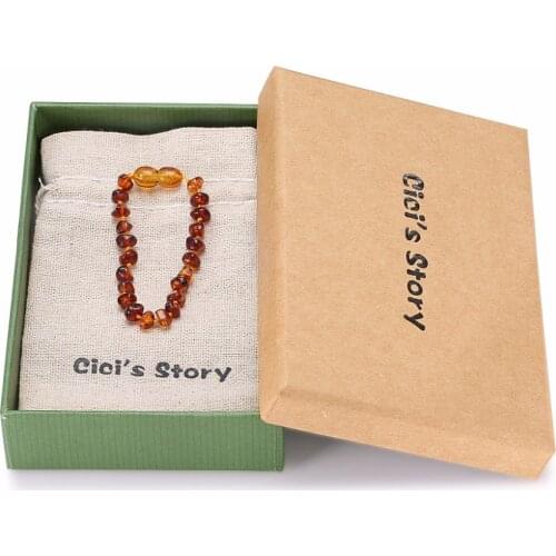 Baltic Amber Bracelet for Adult (Cognac) - 2 Sizes