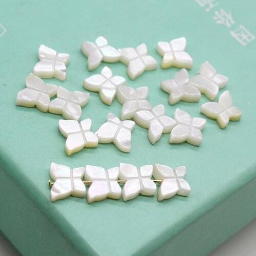 5pcs Natural Shell Beads Carved Straight Hole Butterfly Shell Beads DIY Fashion Earrings Necklace Bracelet Jewelry Accessories