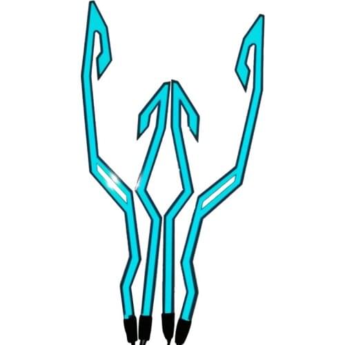 Helmet Decoration Light Bar Sticker Helmet LED Cold Light Stripe Luminous Decals Helmet Accessories Light 40GF