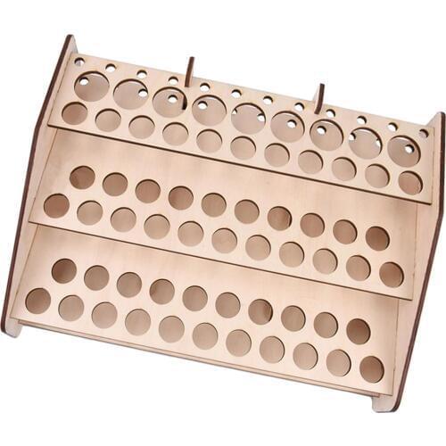 Wooden Storage Rack Holder Paintbrush Organizer For Acrylic Mr Hobby Mr Color Model Paint #124
