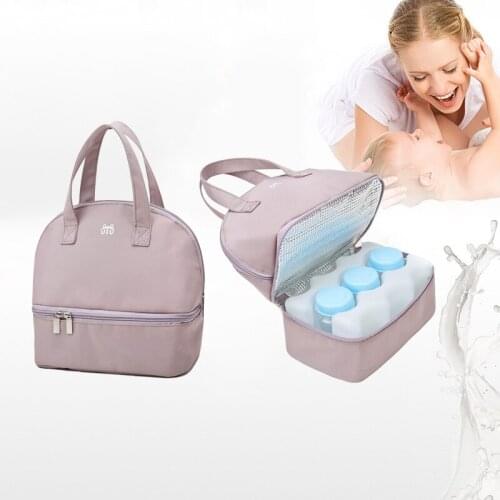 Baby Breast Milk Bottle Food Insulated Storage Pocket Keep Fresh Tote Bag Portable Mom Waterproof Buggy Bag Diaper Organizer