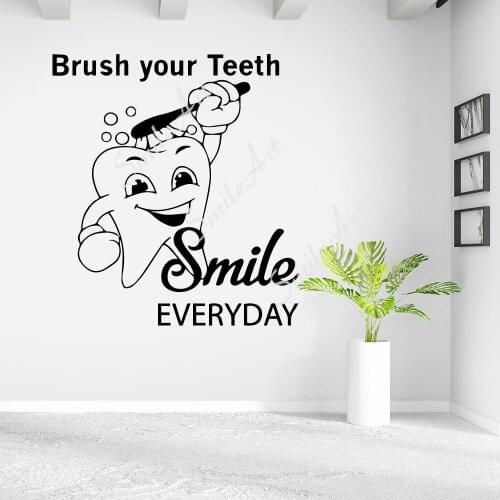 Creative teeth Wall Stickers Modern Fashion Wall Sticker For Kids Rooms Decoration Wall Art Sticker Murals