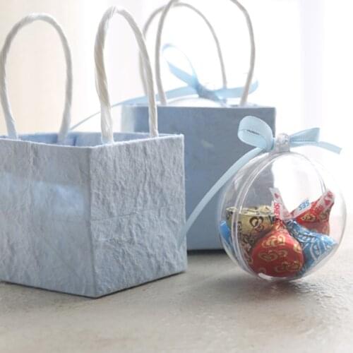 Creative Gift Bag Wedding Candy Box And Paper Tote Bag Hollow Ball Guests Gift Box Christening Birthday Chocolate Box Wrapping