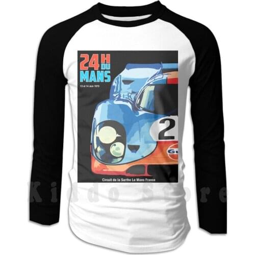 Le Mans 24 Hours Print From 1970 hoodie long sleeve Le Mans Sportscars Mancave Art Motorsport
