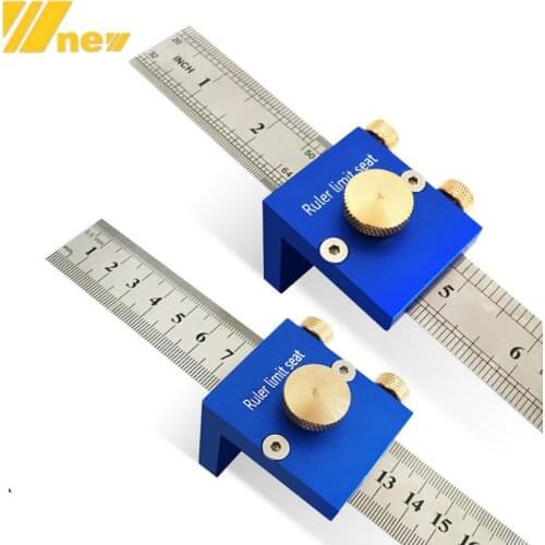30cm/12 Inch Scribing Ruler Adjustable 90 Degrees Scale Ruler Measuring Marking Gauge Woodworking Right Angle Ruler with Stop