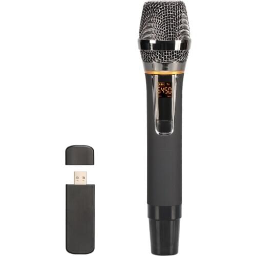 Top Deals Wireless USB Microphone Professional Handheld Sing Recording Portable Dynamic Microphone for Meeting Speech
