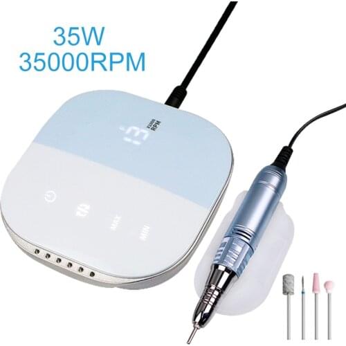35W 35000RPM Electric Nail Drill Machine Professional Nail File HD Display Metal Manicure for Nail Art Equipment Nail Sander