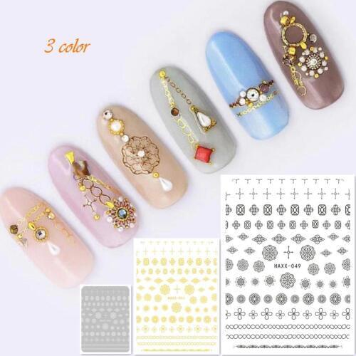 Newest HAXX-49 50 51 3d nail art sticker back glue nail decal stamping Japan type nail decoration tools