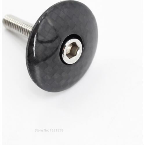 New 3K full carbon bicycle stem cover bike headsets carbon top caps with bolts carbon bike parts Free shipping