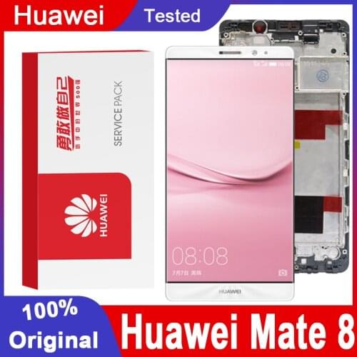 Original 6.0" Display Replacement with Frame for Huawei Mate 8 LCD Touch Screen Digitizer For Huawei Mate8 NXT-L29 LCD Screen