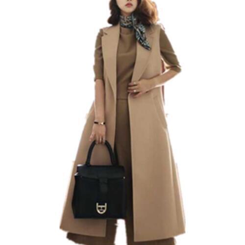 Plus size 5XL!autumn winter fashion ol woolen vest women slim long office lady sleeveless jacket