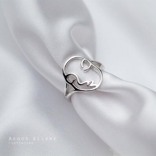 Exaggerated Personality Retro Face Rings For Women Charm Engagement Rings Men Vintage Knuckle Finger Jewelry 2020