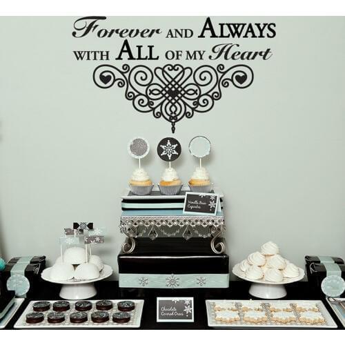 Simple Vinyl Wall Decal For Wedding Personalized Wedding Welcome Sign Names Date DIY Wedding Board Stickers A15-001