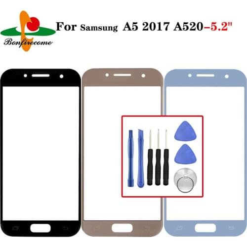 For Samsung Galaxy A5 2017 A520 A520M A520F Touch Screen Sensor LCD Front Glass Outer Lens Replacement