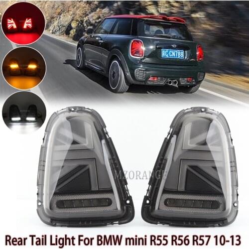 1Pair LED Tail Lights tail lamp Brake+Reverse+Turn Signal Rear taillights For BMW mini R55 R56 R57 10-13 year
