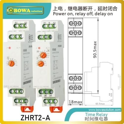 ZHRT2-A prvoides " relay off when power on and then delay on" fuction with 4 types output contacts in electrical control circuit