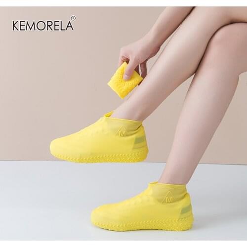 1 Pair Reusable Silicone Shoe Cover S/M/L Dwaterproof Water Rain Shoes Covers Outdoor Camping Non Slip Rubber Rain Boot