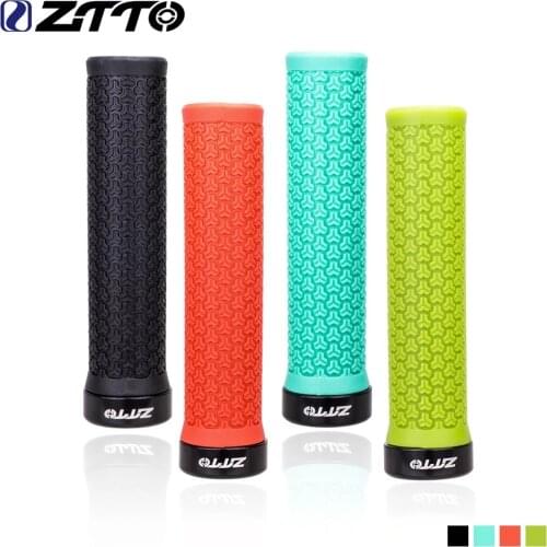 1 Pair ZTTO MTB Mountain Bike Grips Lock-on Anti-Slip Handlebar Grips Shock-Proof Rubber AG13 Bicycle Road Bicycle Parts