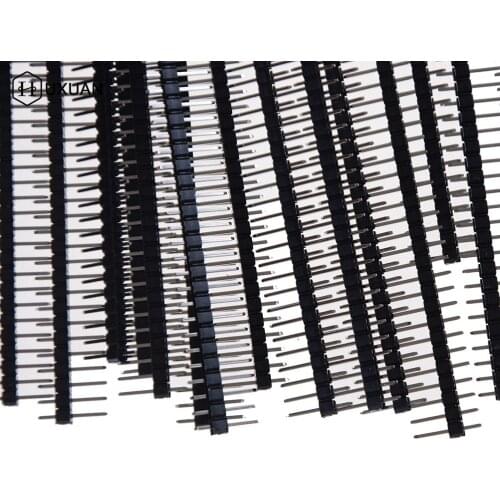 10Pairs/20Pcs 40Pin 2.54mm Single Row Straight Male SIL Pin Header Socket Row Strip PCB Connector Hot Sale for Arduino