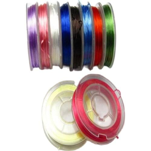 100Meters (10 Rolls) Colour Stretchy Elastic Crystal String Beading Thread 0.5mm