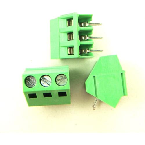 20PCS 103-5.0-3P Screw 3Pin 5.0mm Straight Pin PCB Screw Terminal Block Connector(300V/10A)
