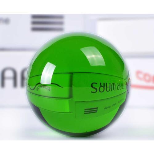 4CM Green Crystal Glass Ball Feng shui Magic Sphere Globe Figurines Miniatures For House Ornaments Vintage Home Decor Gifts